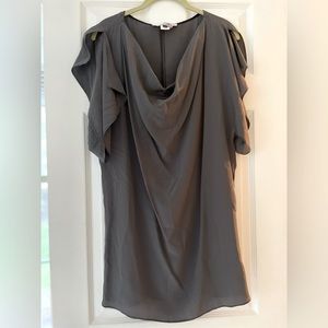Gray 100% Silk Dress